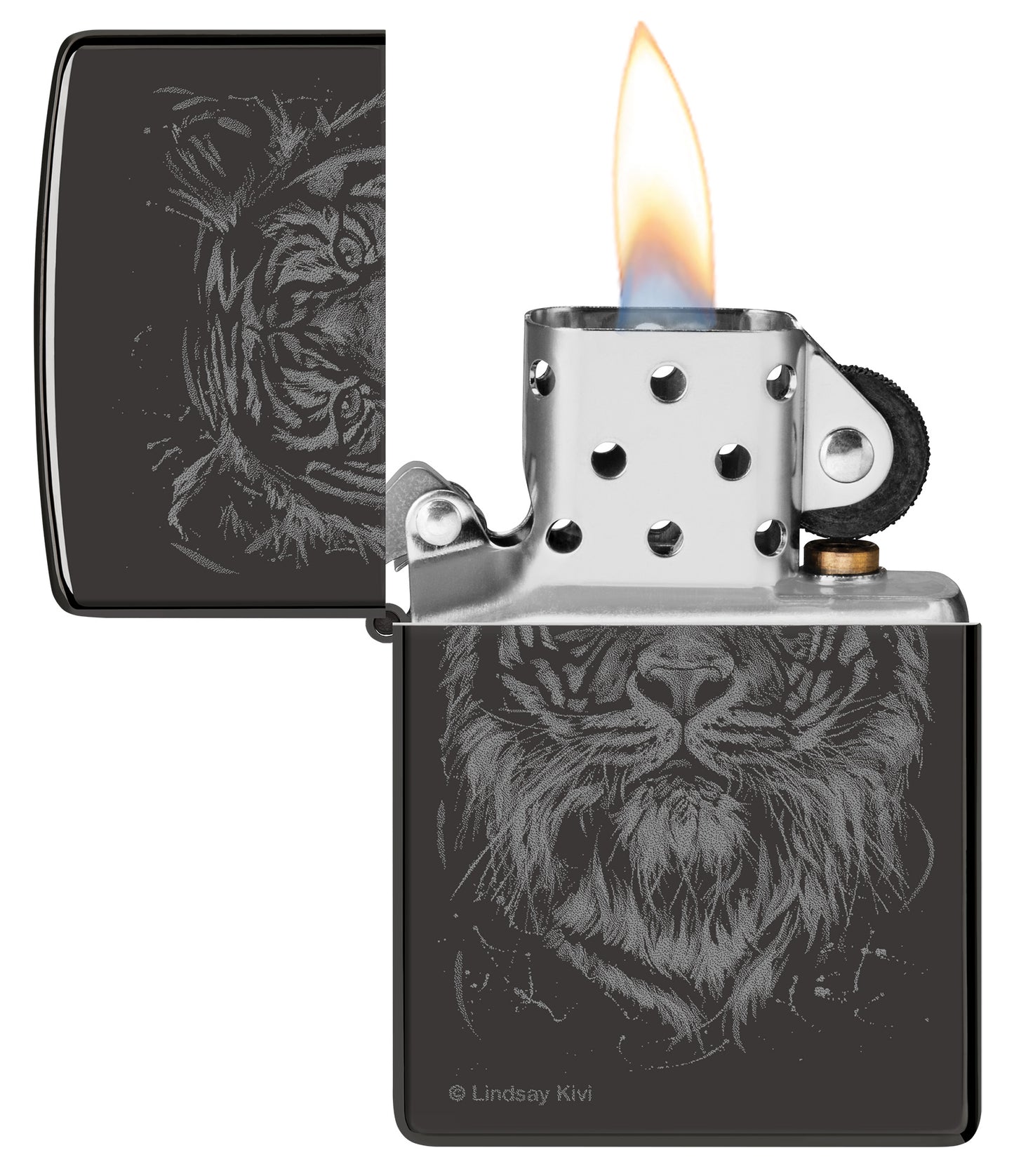 Zippo Lindsay Kivi Model Windproof Pocket Fuel Refillable Lighter, BIS Certified