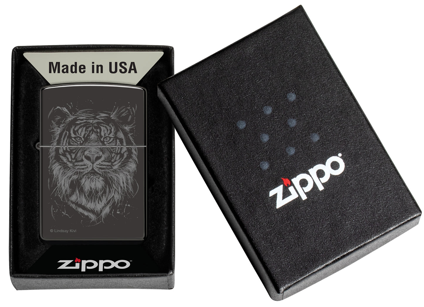 Zippo Lindsay Kivi Model Windproof Pocket Fuel Refillable Lighter, BIS Certified