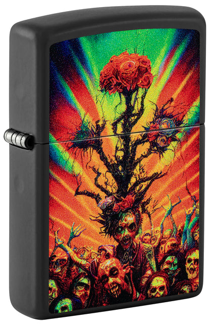 Zippo 218 Abstract Zombie Design Windproof Pocket Fuel Refillable Lighter, BIS Certified