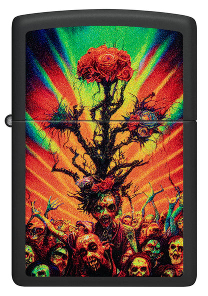 Zippo 218 Abstract Zombie Design Windproof Pocket Fuel Refillable Lighter, BIS Certified