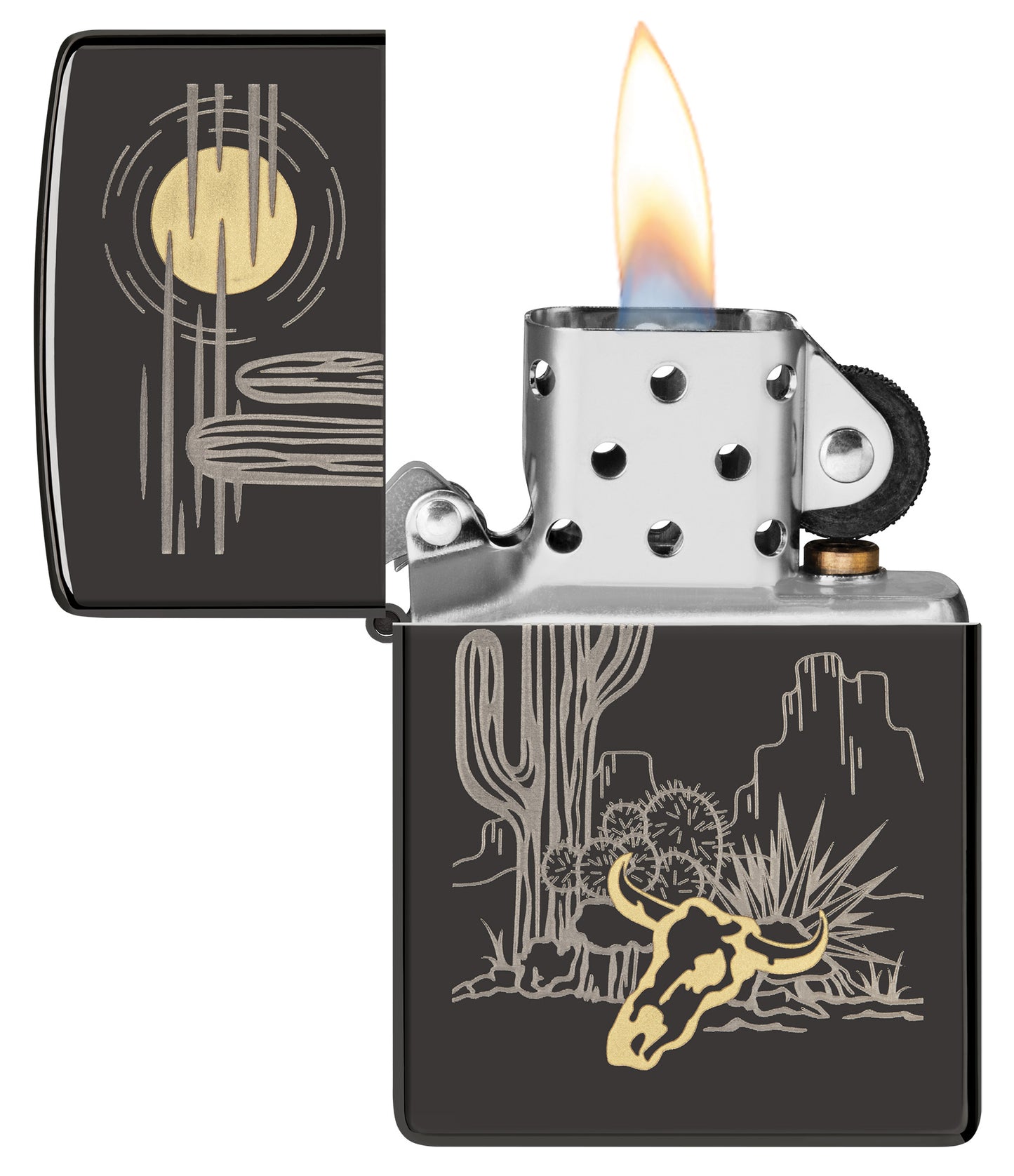Zippo Western Design Model Windproof Pocket Fuel Refillable Lighter, BIS Certified