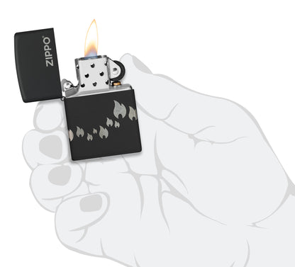 Zippo Design Windproof Pocket Fuel Refillable Lighter, BIS Certified