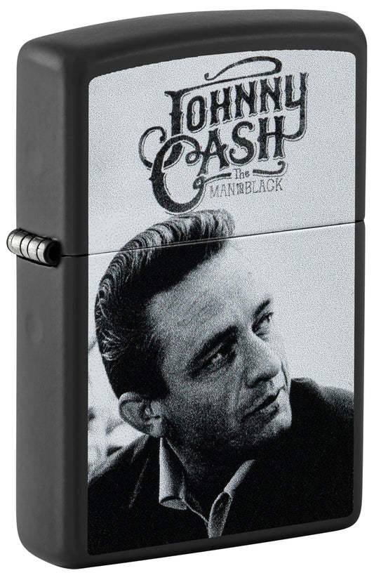 Zippo Johnny Cash Model Windproof Pocket Fuel Refillable Lighter, BIS Certified