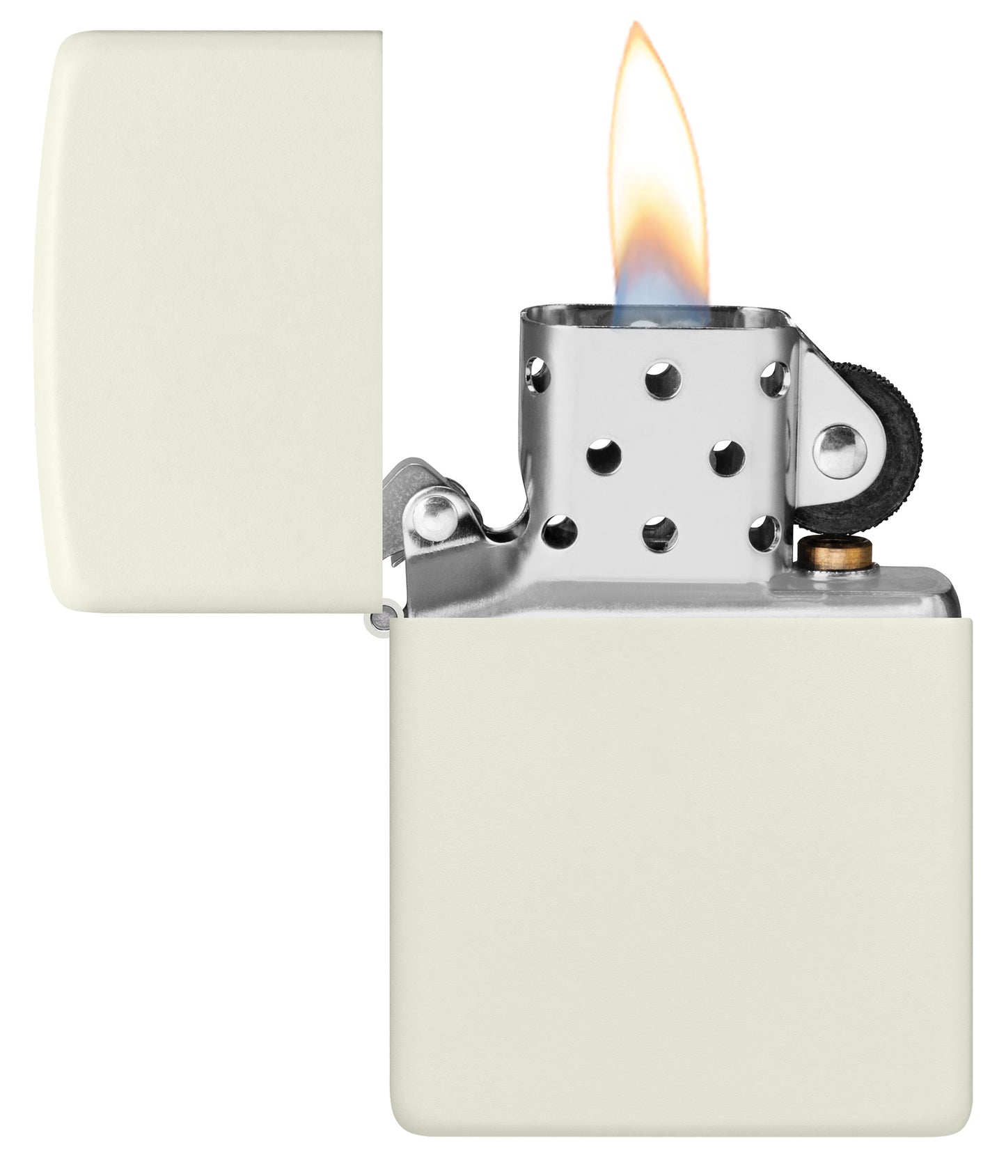 Zippo Reg Glow in the Dark Matte Model Windproof Pocket Fuel Refillable Lighter, BIS Certified