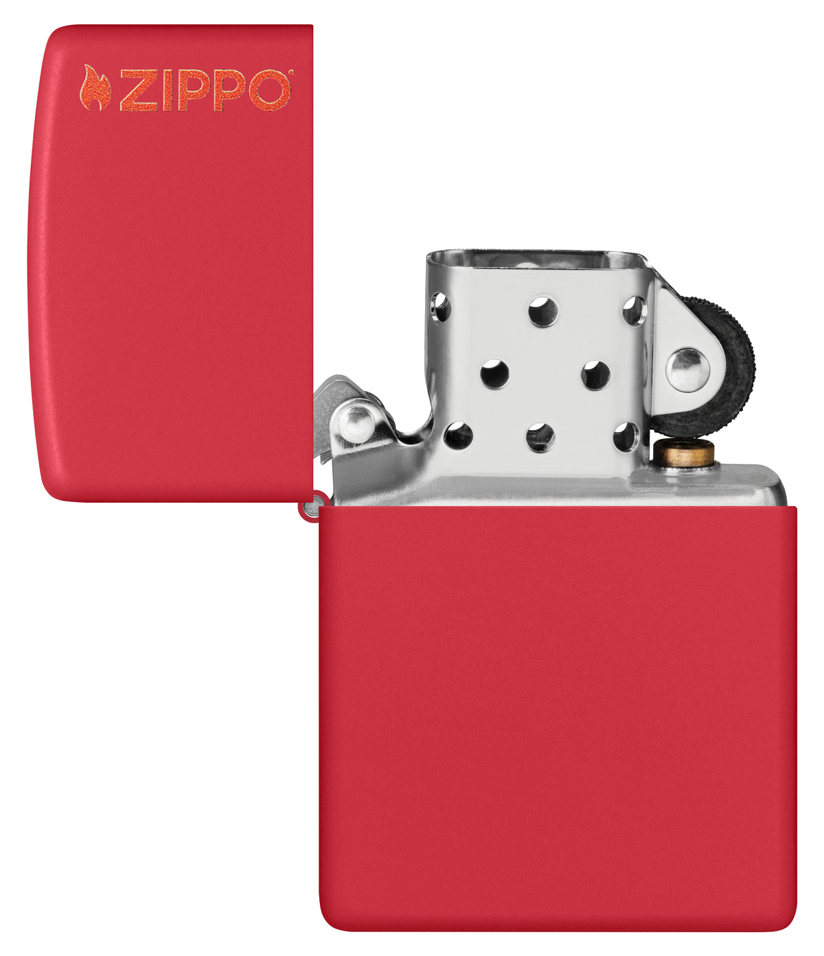 Classic Red Matte with Zippo Logo Pocket Lighter