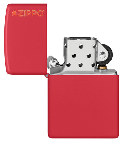 Classic Red Matte with Zippo Logo Pocket Lighter