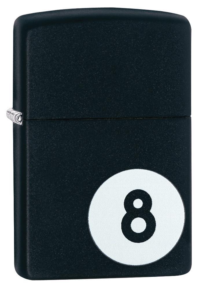 Eight Ball Pocket Lighter, Black Matte