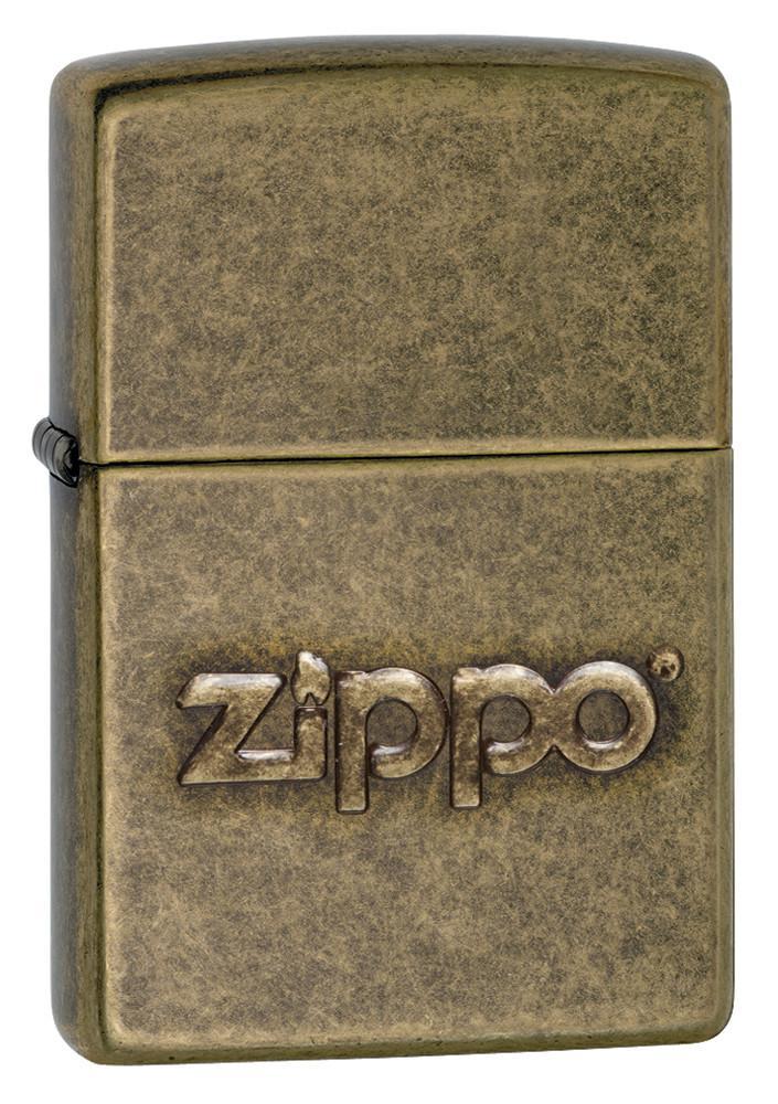 Stamped Pocket Lighter, Antique Brass