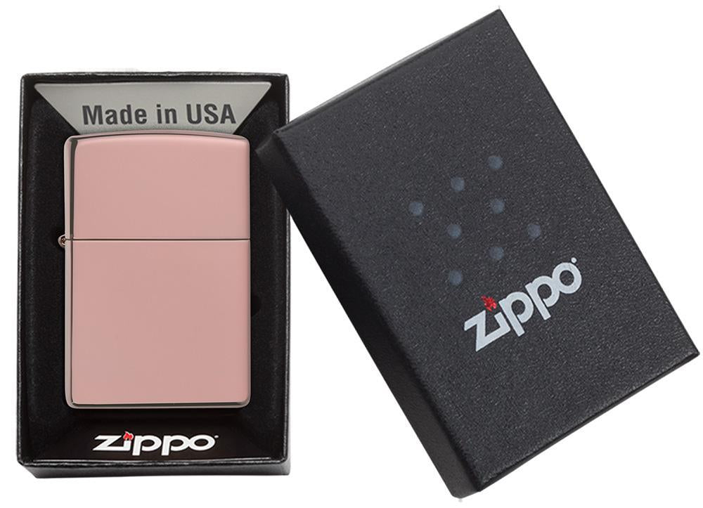 High Polish Rose Gold Pocket Lighter