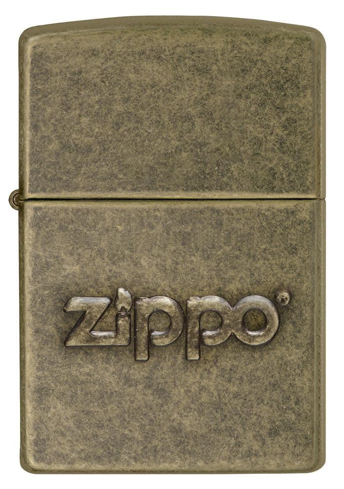 Stamped Pocket Lighter, Antique Brass