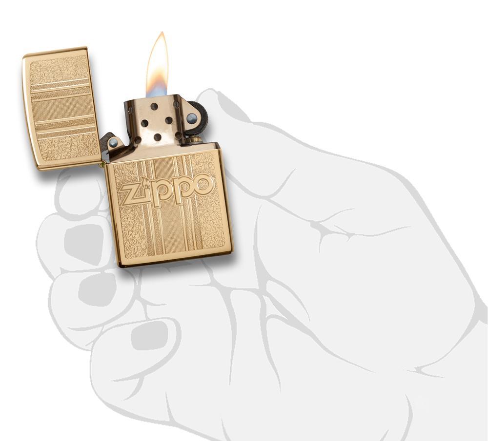and Pattern Design High Polish Brass Pocket Lighter