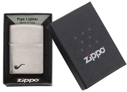 Brushed Chrome Pipe Pocket Lighter
