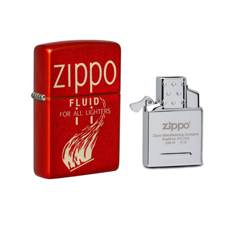 Zippo Retro Design and FREE Double Torch Butane Insert