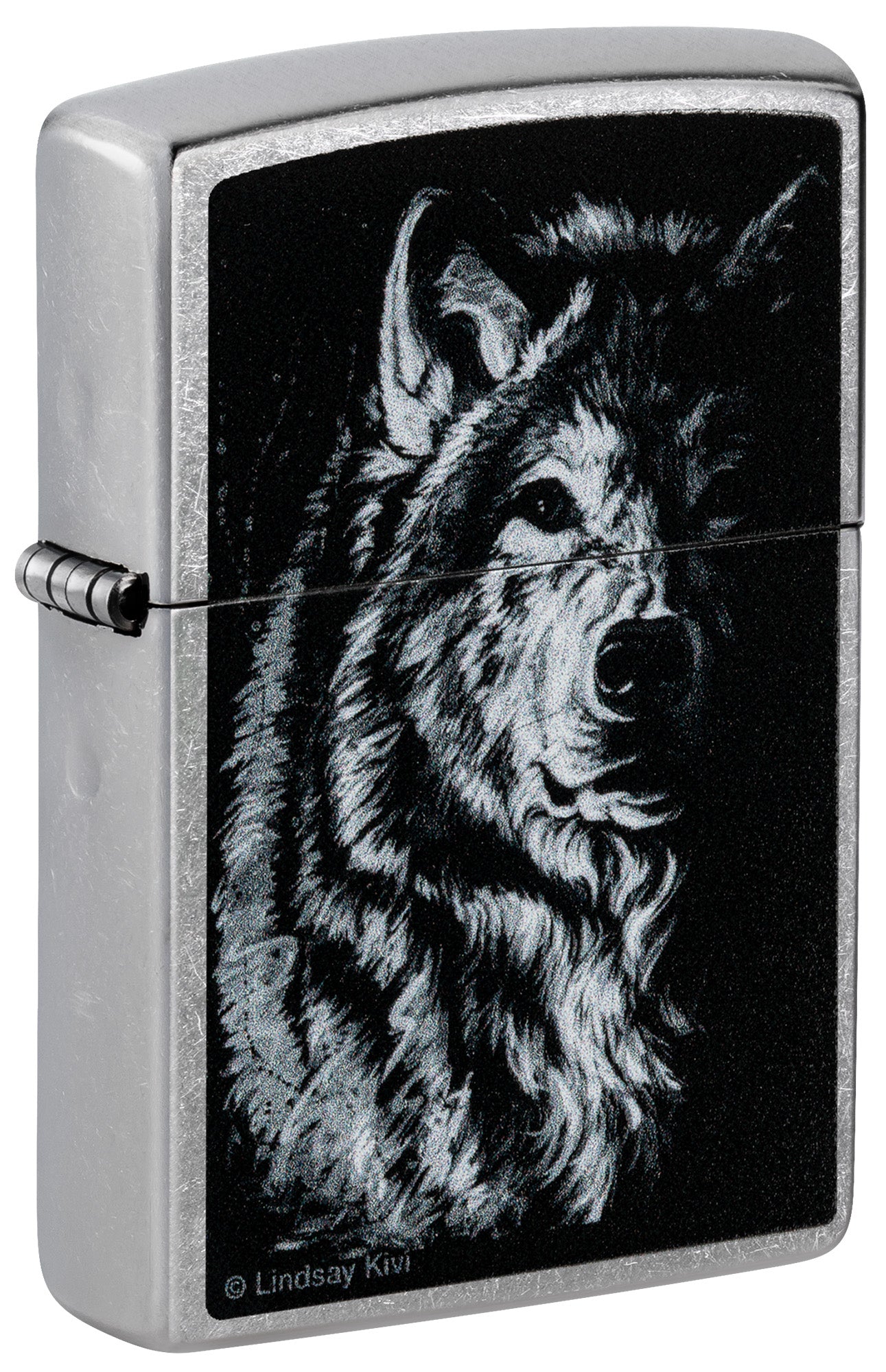 Zippo Lindsay Kivi Shadow Wolf Pocket Lighter