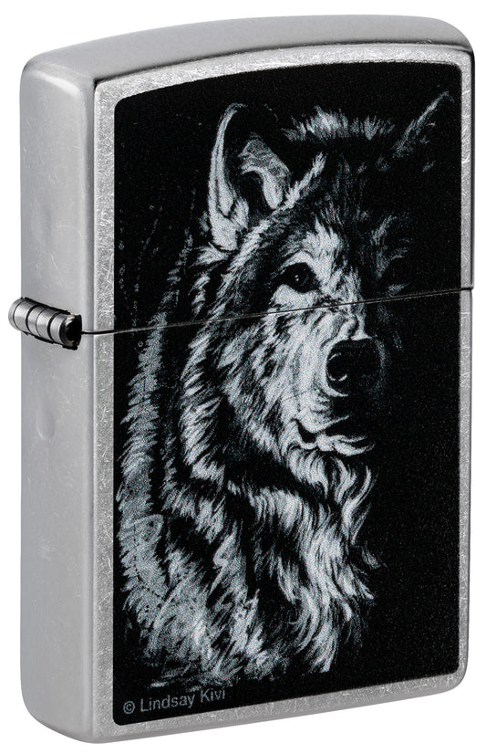 Zippo Lindsay Kivi Shadow Wolf Pocket Lighter