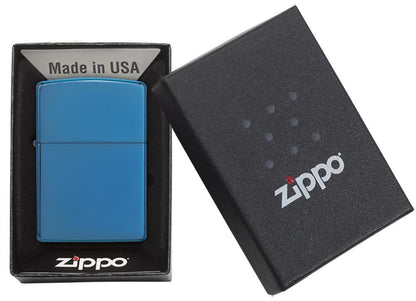Classic High Polish Blue Pocket Lighter