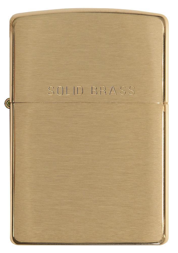 Classic Brushed Solid Brass Pocket Lighter