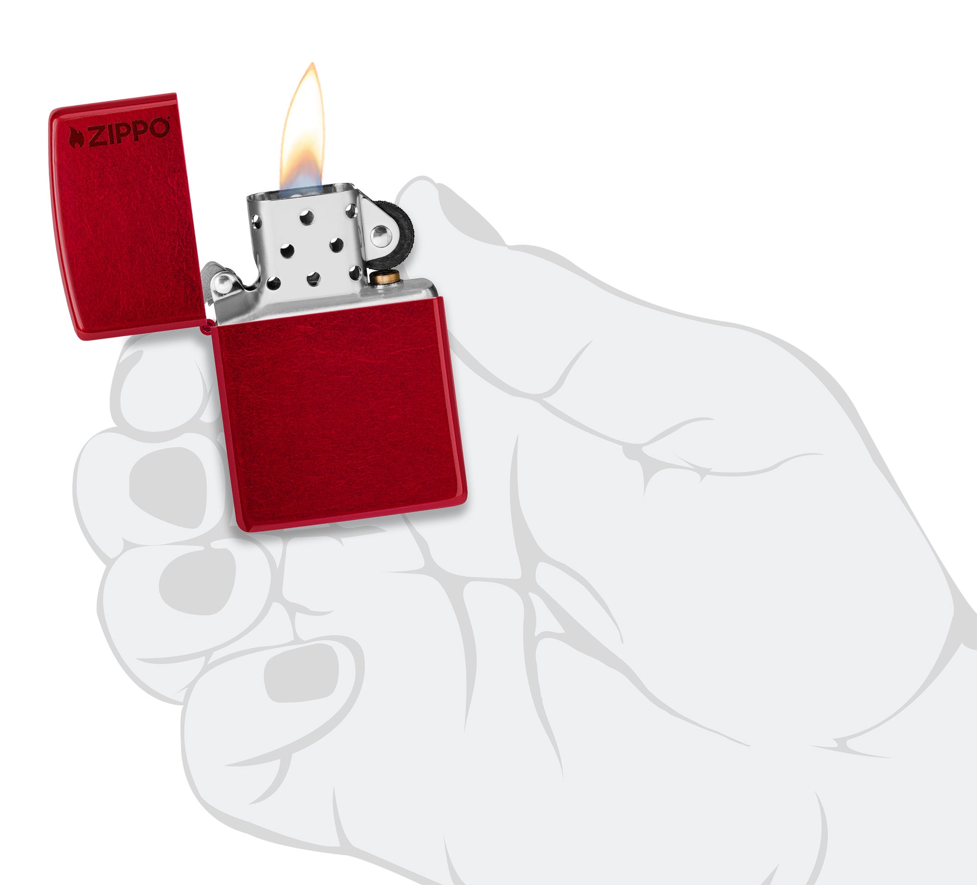Zippo Classic Candy Apple Zippo Logo Pocket Lighter