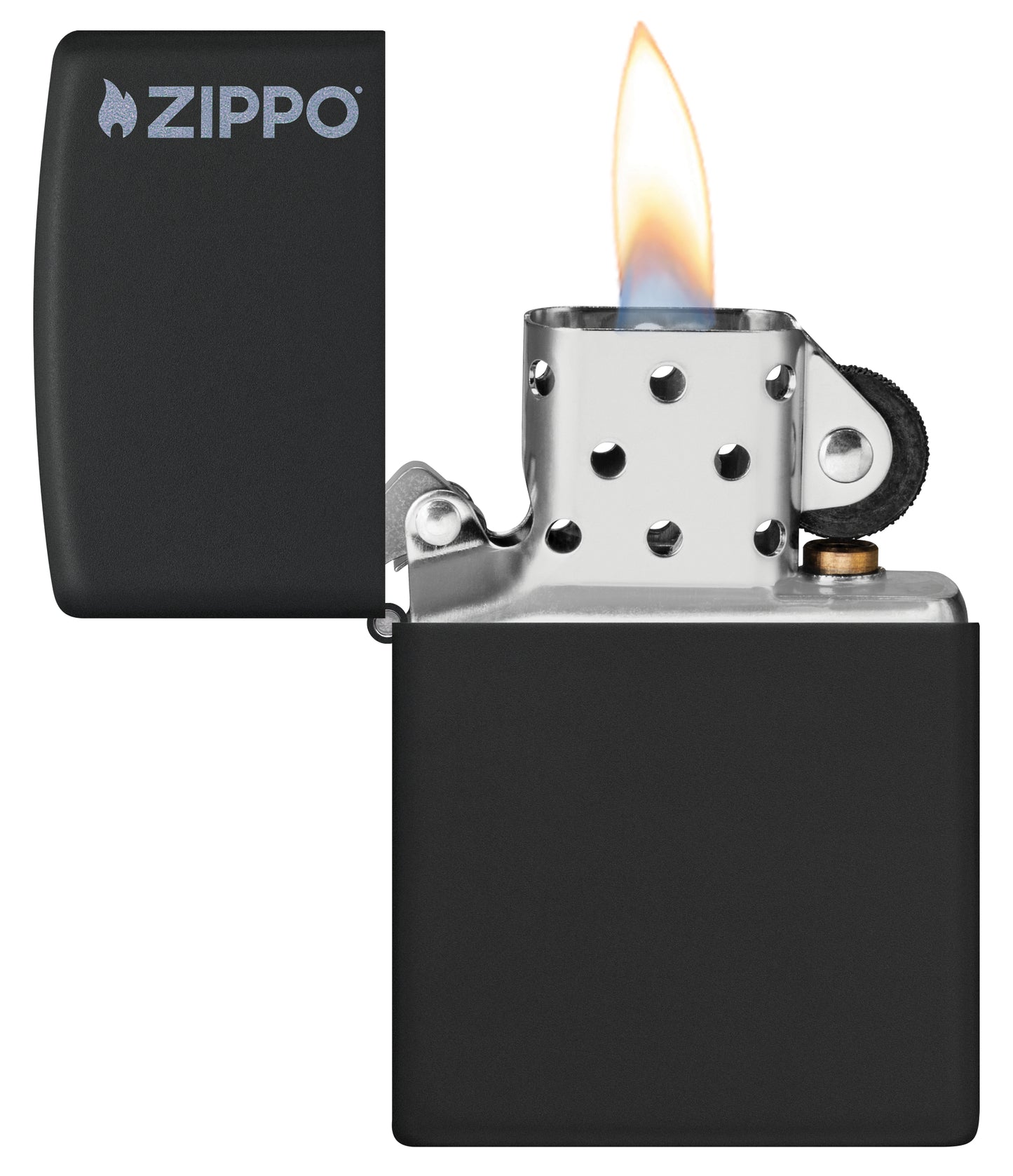 Classic Black Matte with Zippo Logo Pocket Lighter