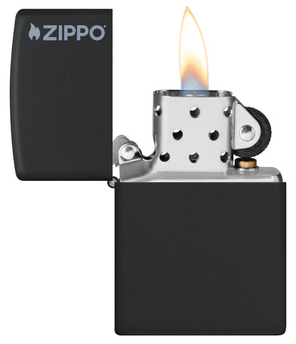 Classic Black Matte with Zippo Logo Pocket Lighter