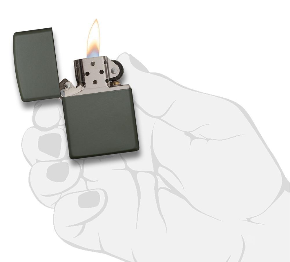 Classic Green Matte Pocket Lighter
