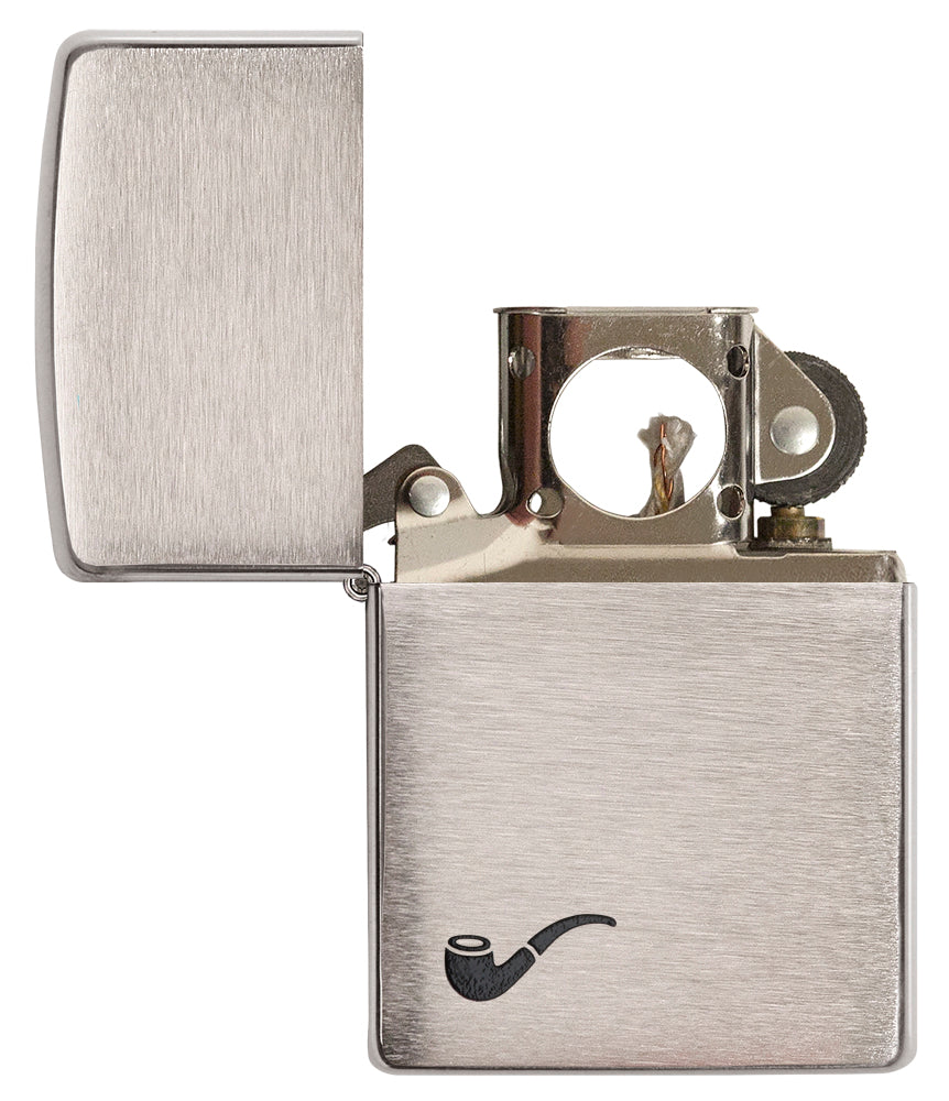 Brushed Chrome Pipe Pocket Lighter