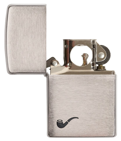Brushed Chrome Pipe Pocket Lighter