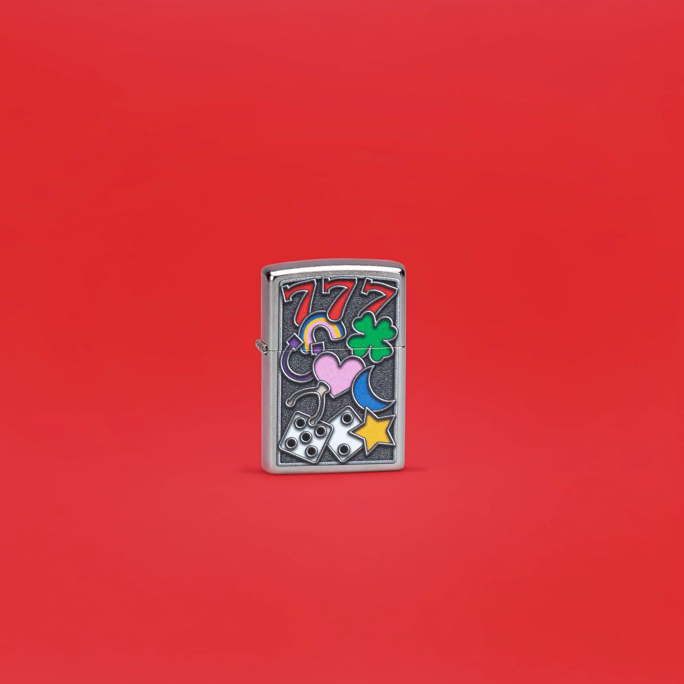 Zippo All Luck Design Street Chrome Pocket Lighter