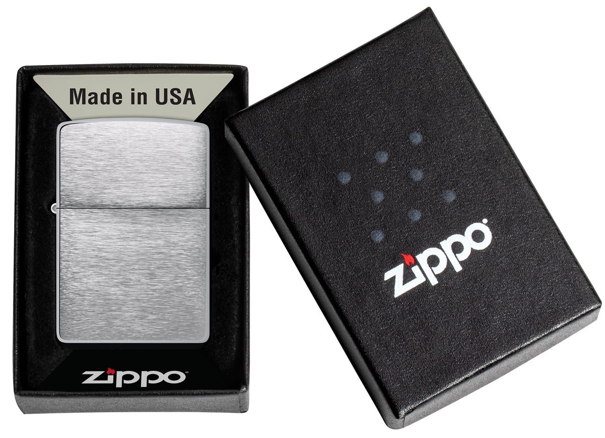 Classic Brushed Chrome Pocket Lighter