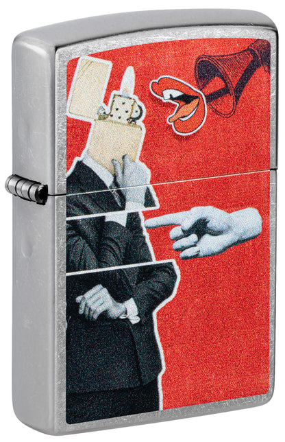 Zippo Collage Design Street Chrome Pocket Lighter