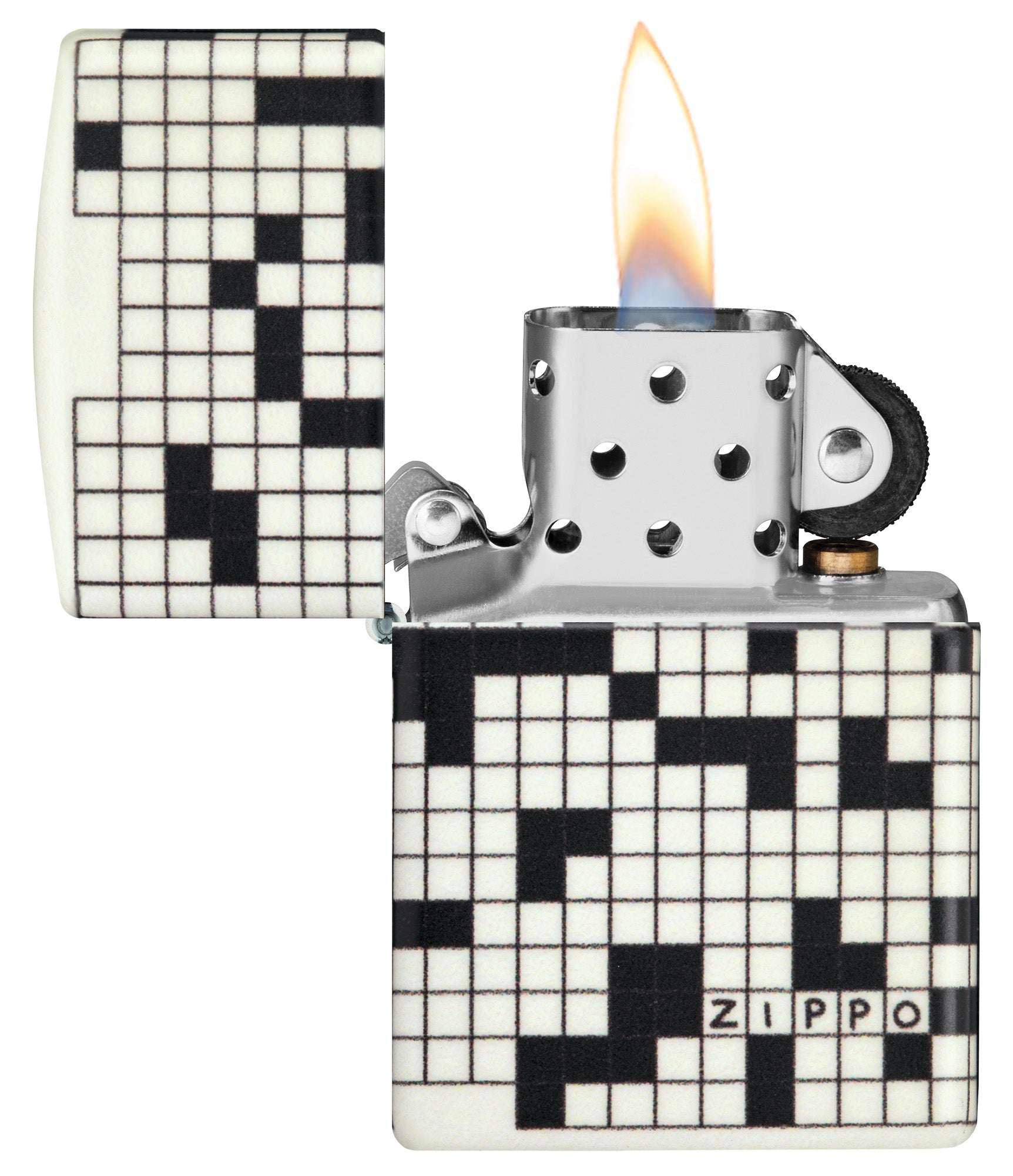 Zippo Crossword Design 540 Color Glow in the Dark Pocket Lighter