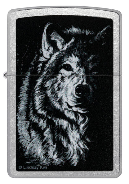 Zippo Lindsay Kivi Shadow Wolf Pocket Lighter