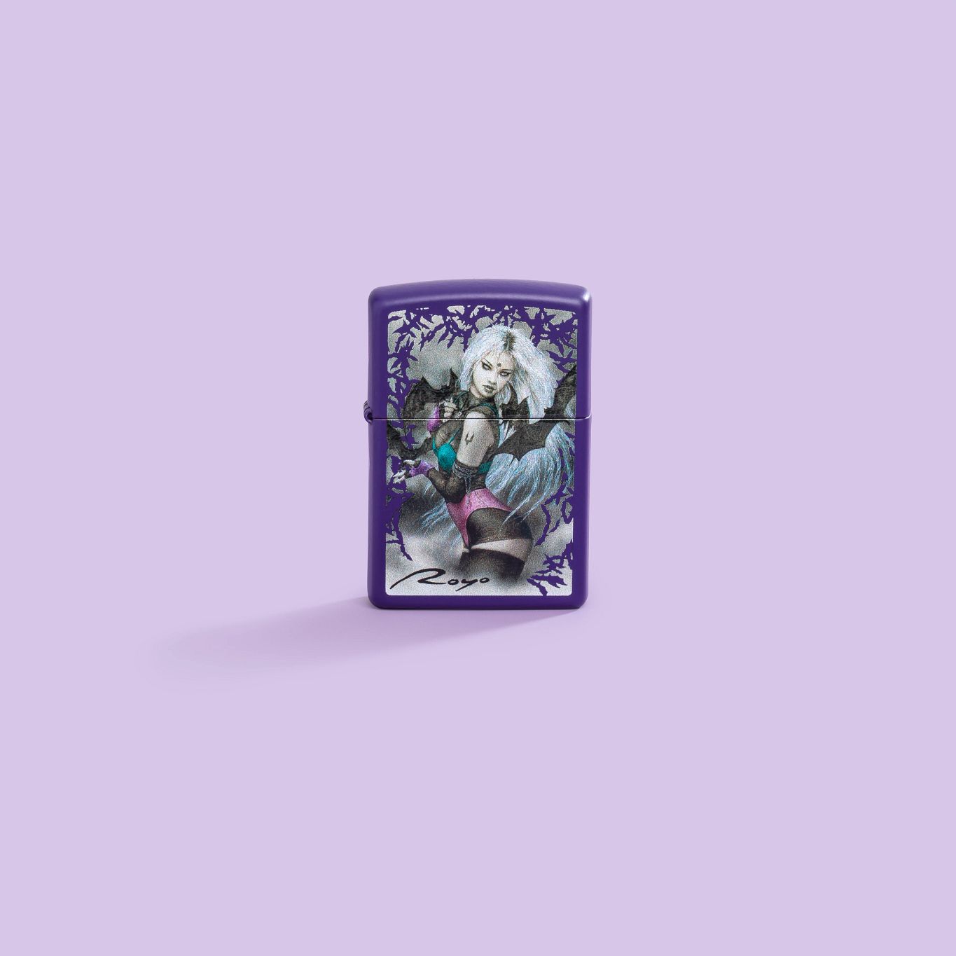 Zippo Luis Royo Purple Matte Pocket Lighter