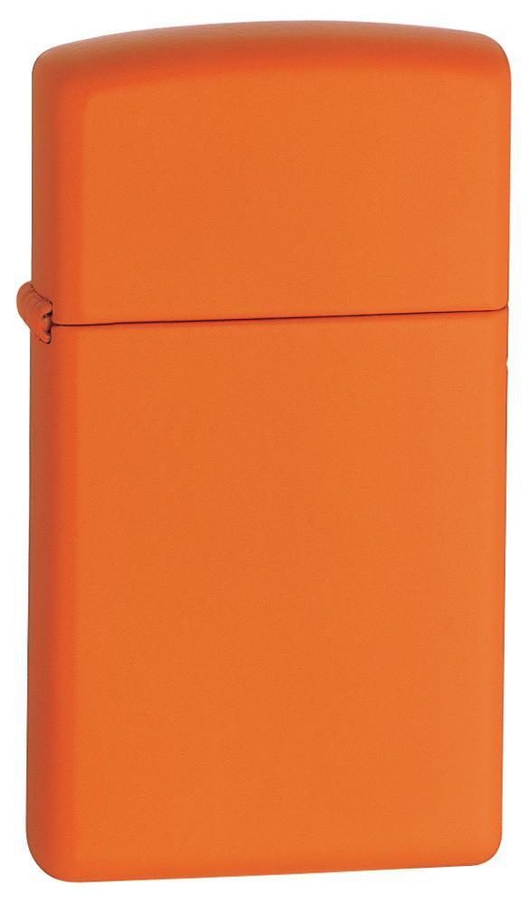 Slim Orange Matte Pocket Lighter