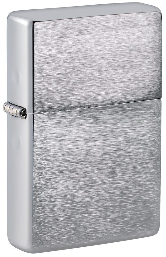 Vintage Brushed Chrome without Slashes Pocket Lighter