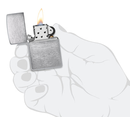 Classic Brushed Chrome Pocket Lighter