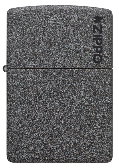 Zippo Classic Iron Stone Zippo Logo Pocket Lighter