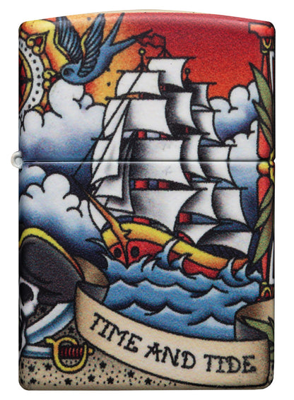 540 Nautical Tattoo Design Pocket Lighter