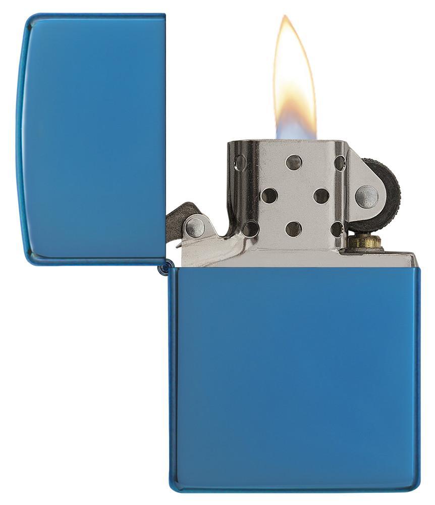 Classic High Polish Blue Pocket Lighter