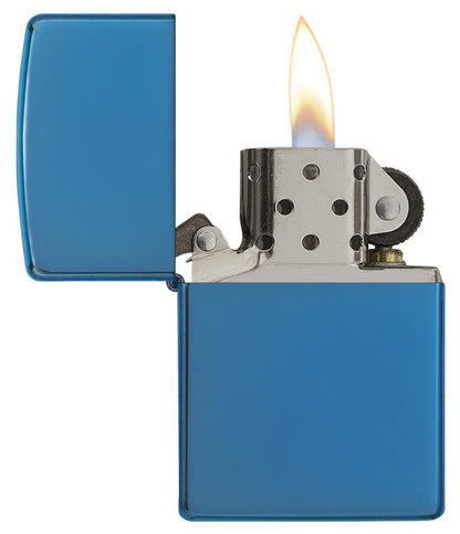 Classic High Polish Blue Pocket Lighter