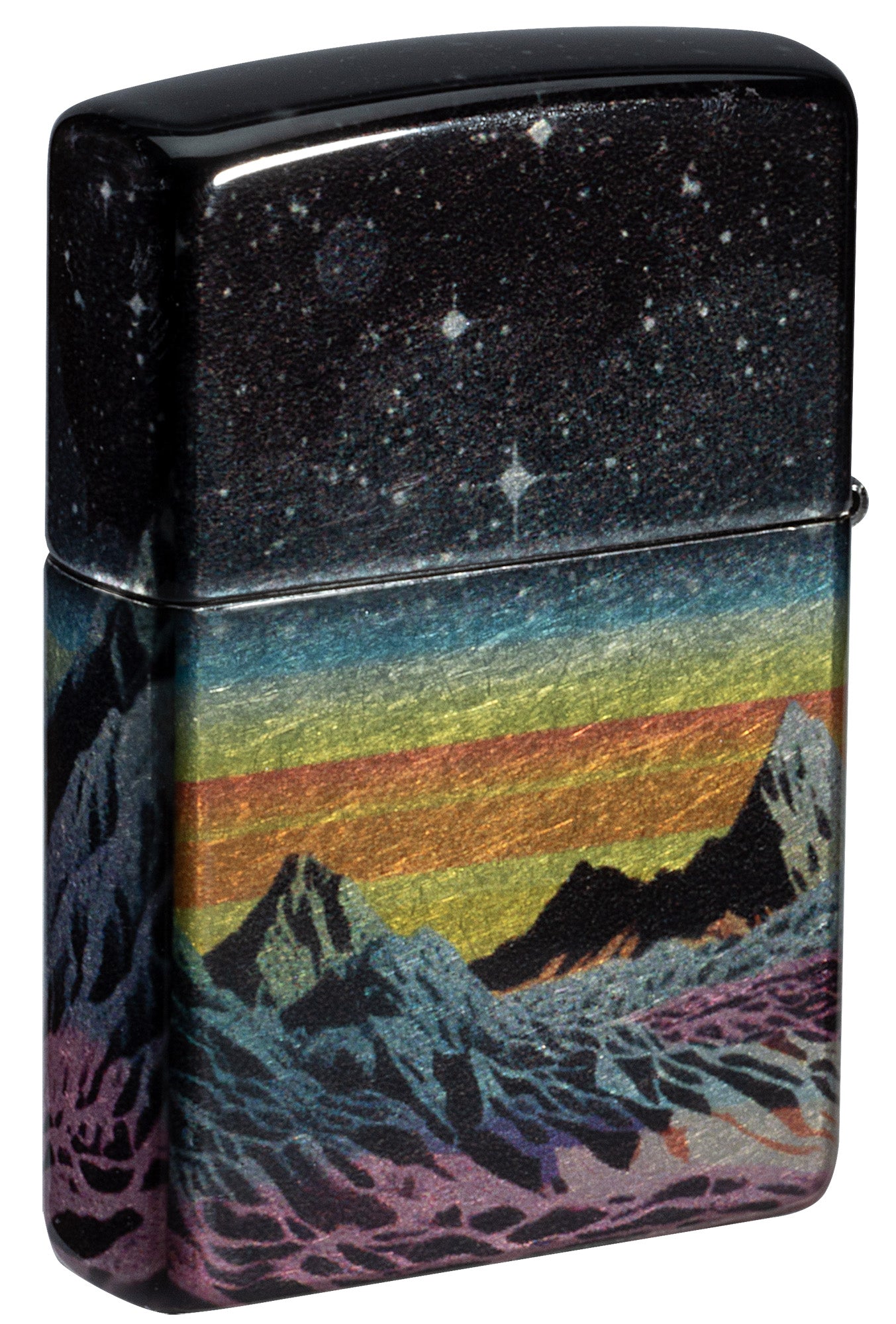 Zippo Space in Color Design 540 Tumbled Chrome Pocket Lighter