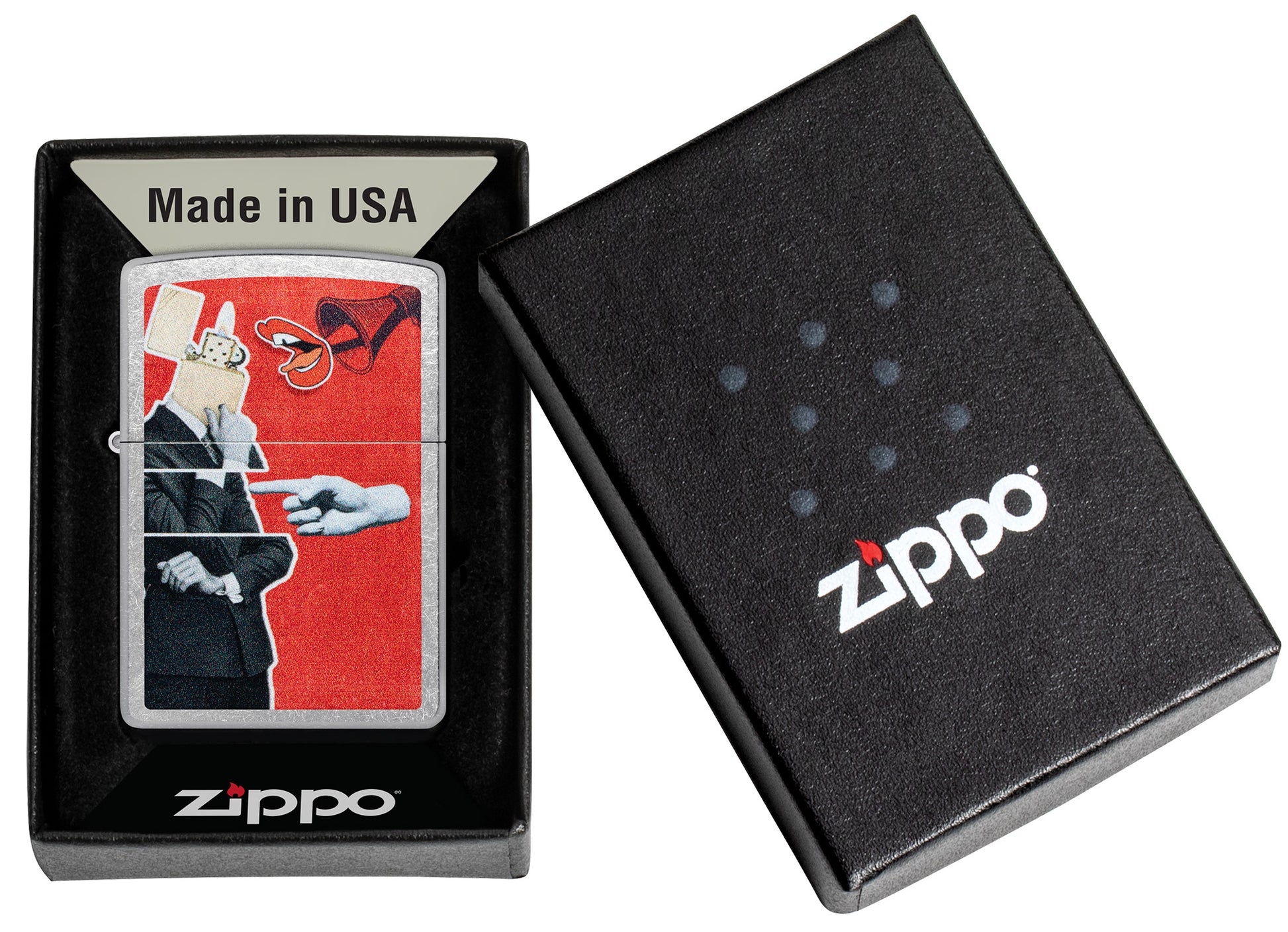 Zippo Collage Design Street Chrome Pocket Lighter