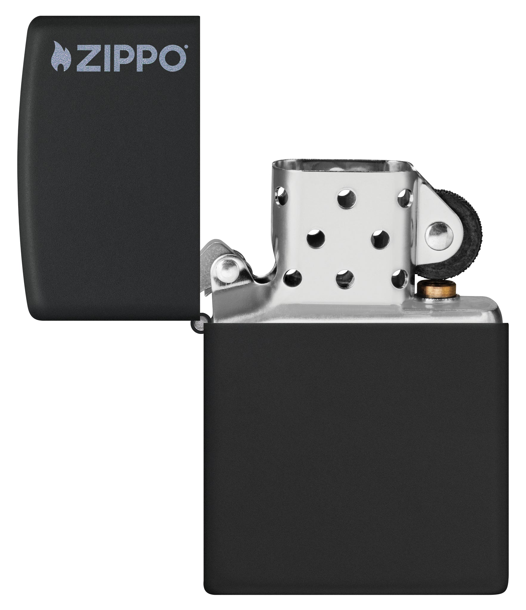 Classic Black Matte with Zippo Logo Pocket Lighter