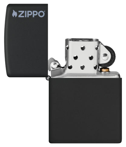 Classic Black Matte with Zippo Logo Pocket Lighter