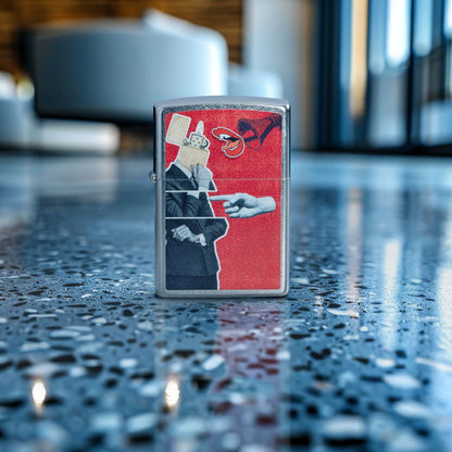 Zippo Collage Design Street Chrome Pocket Lighter