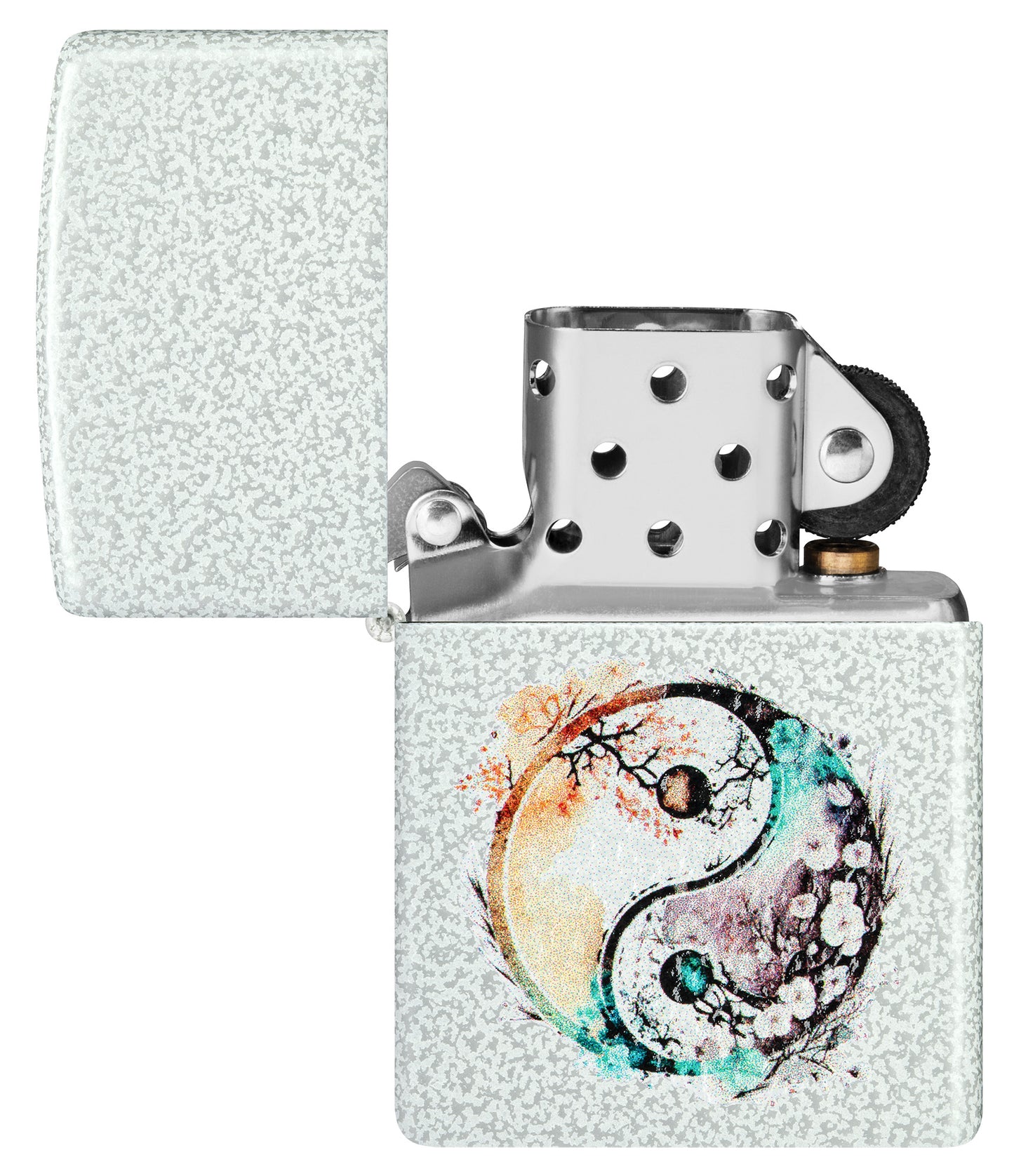 Zippo Floral Yin and Yang Design Glacier Pocket Lighter