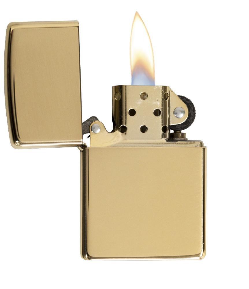Armor  High Polish Brass Pocket Lighter