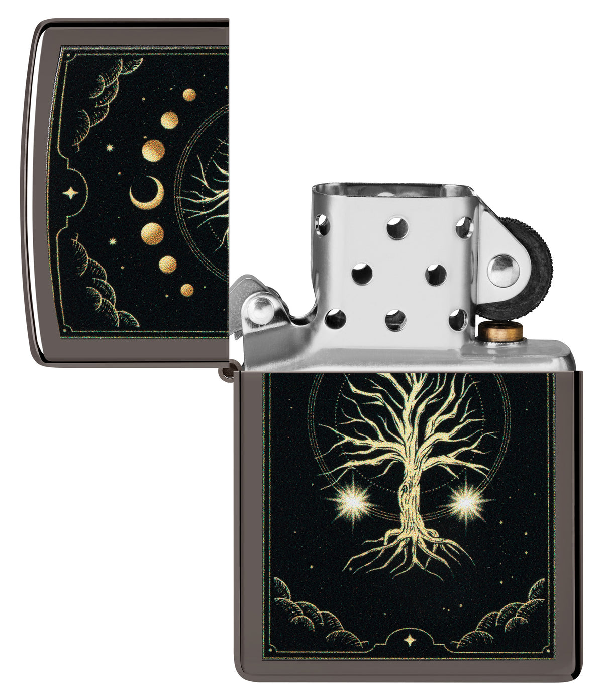 Zippo Mystic Nature Design Black Ice Pocket Lighter