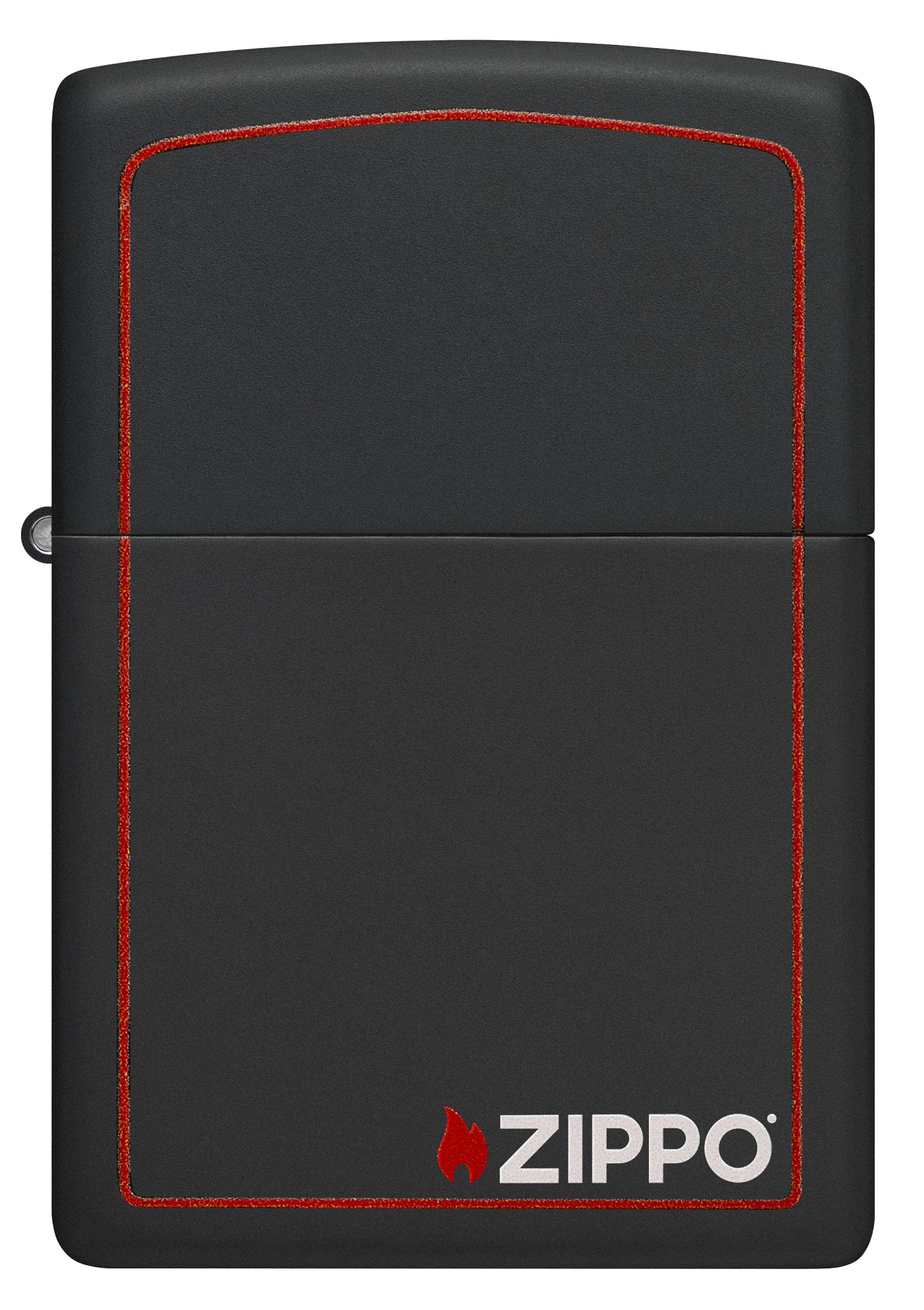 Black Matte with Red Border Pocket Lighter