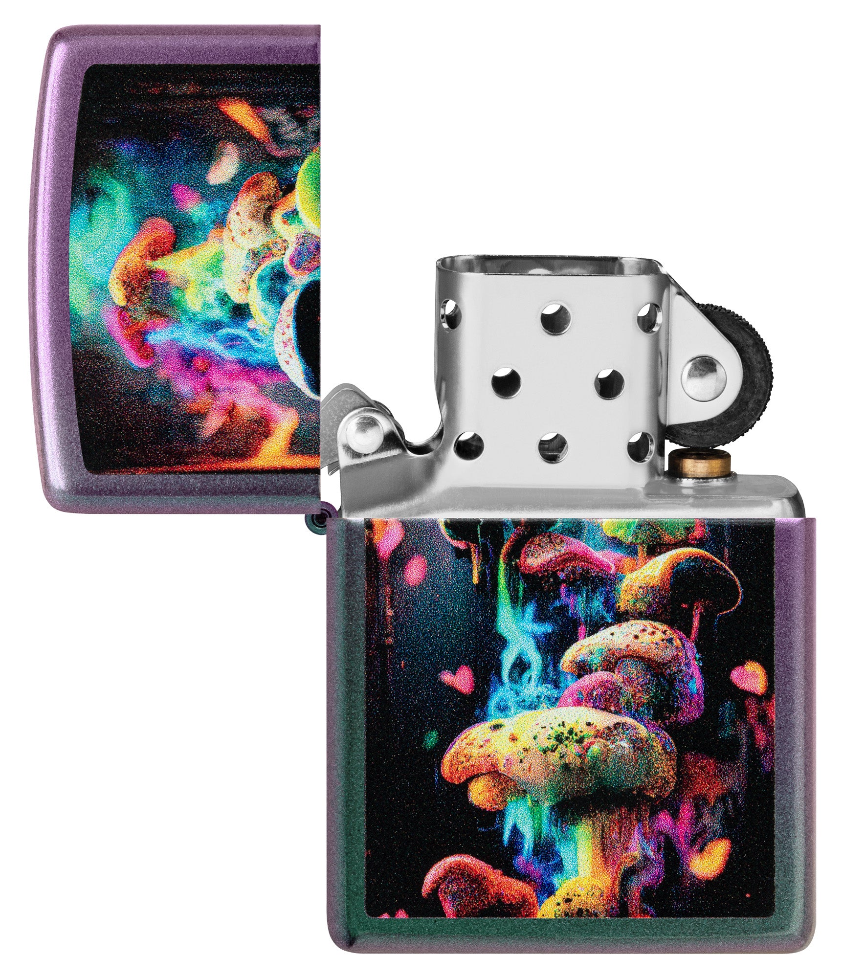 Zippo Mushrooms Design Iridescent Pocket Lighter